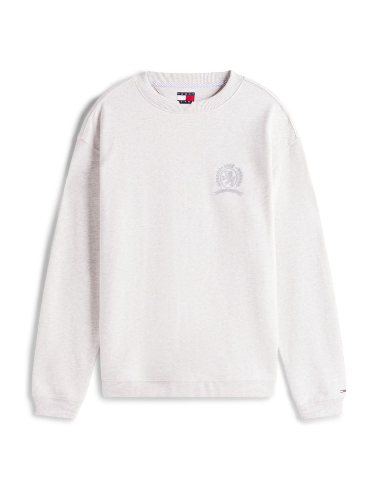 Tommy Jeans Grey Relaxed Jumper - Image 5 of 5 Tommy Jeans Grey Relaxed Jumper - Image 5 of 5