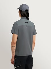 Moose Knuckles Grey Dalon Short Sleeve Zip Polo Shirt - Image 3 of 7