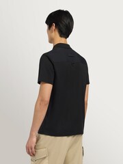 Moose Knuckles Black Dalon Short Sleeve Zip Polo Shirt - Image 2 of 4