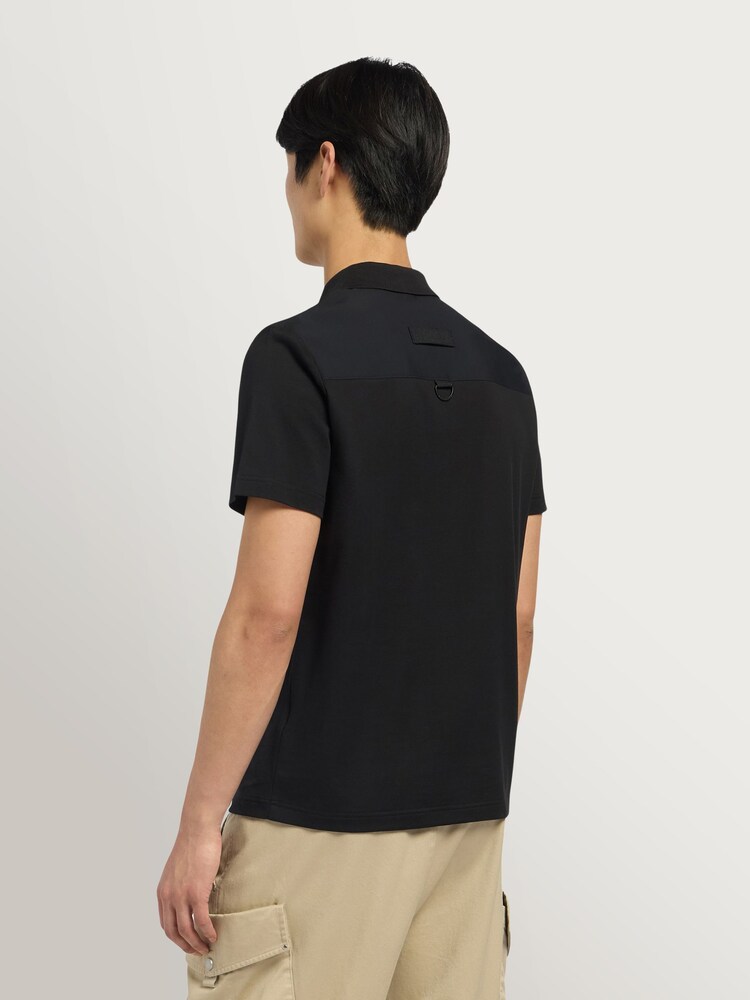 Moose Knuckles Black Dalon Short Sleeve Zip Polo Shirt - Image 2 of 4