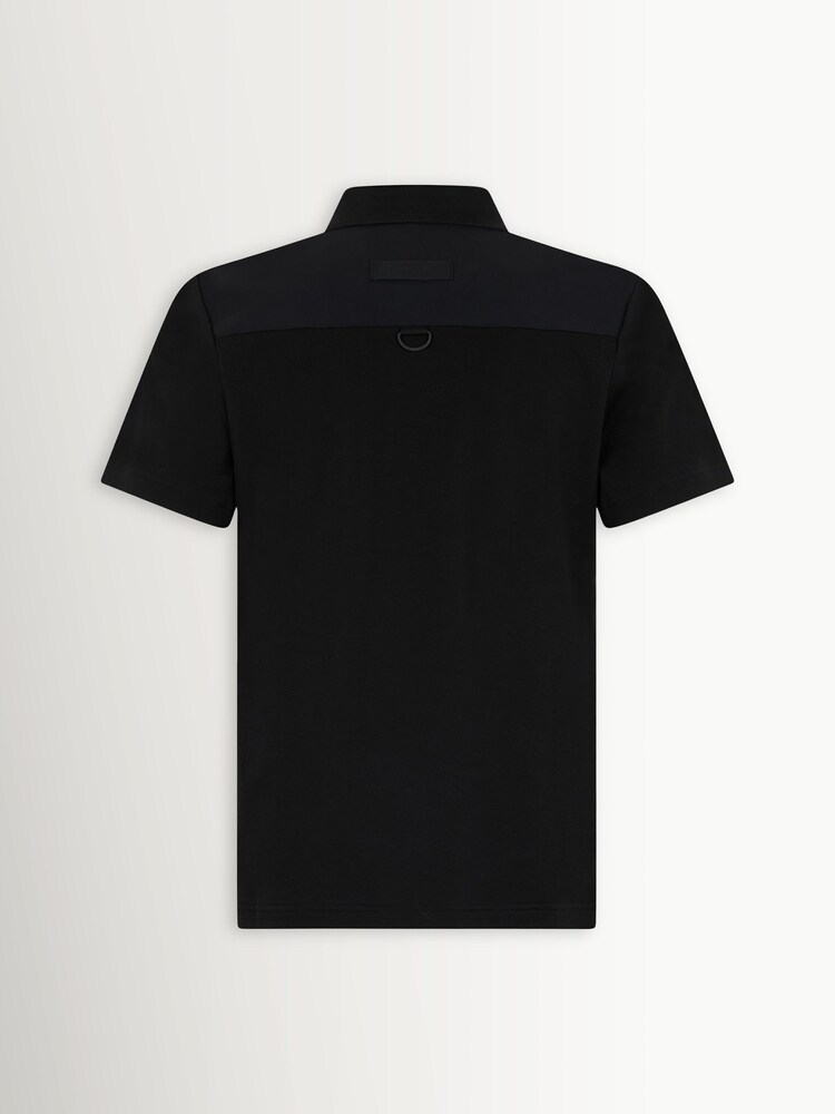 Moose Knuckles Black Dalon Short Sleeve Zip Polo Shirt - Image 4 of 4