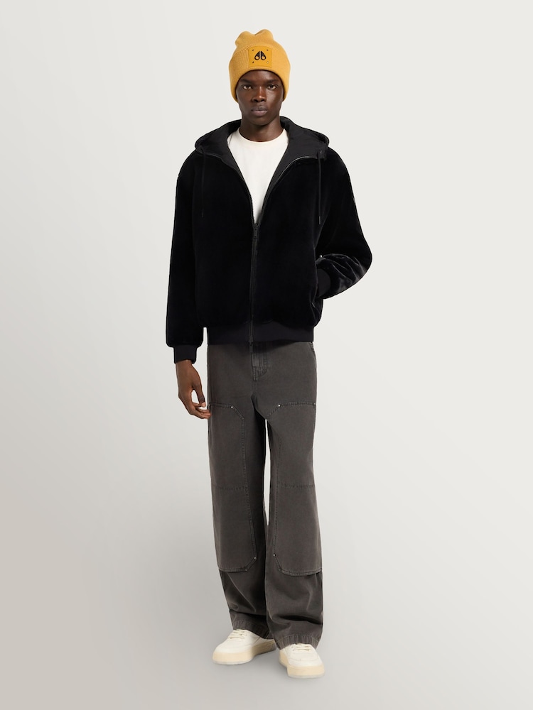 Moose Knuckles Black Roland Reversible Bunny Jacket - Image 1 of 7 Moose Knuckles Black Roland Reversible Bunny Jacket - Image 1 of 7