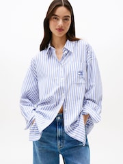 Tommy Jeans Blue Stripe Shirt - Image 1 of 5