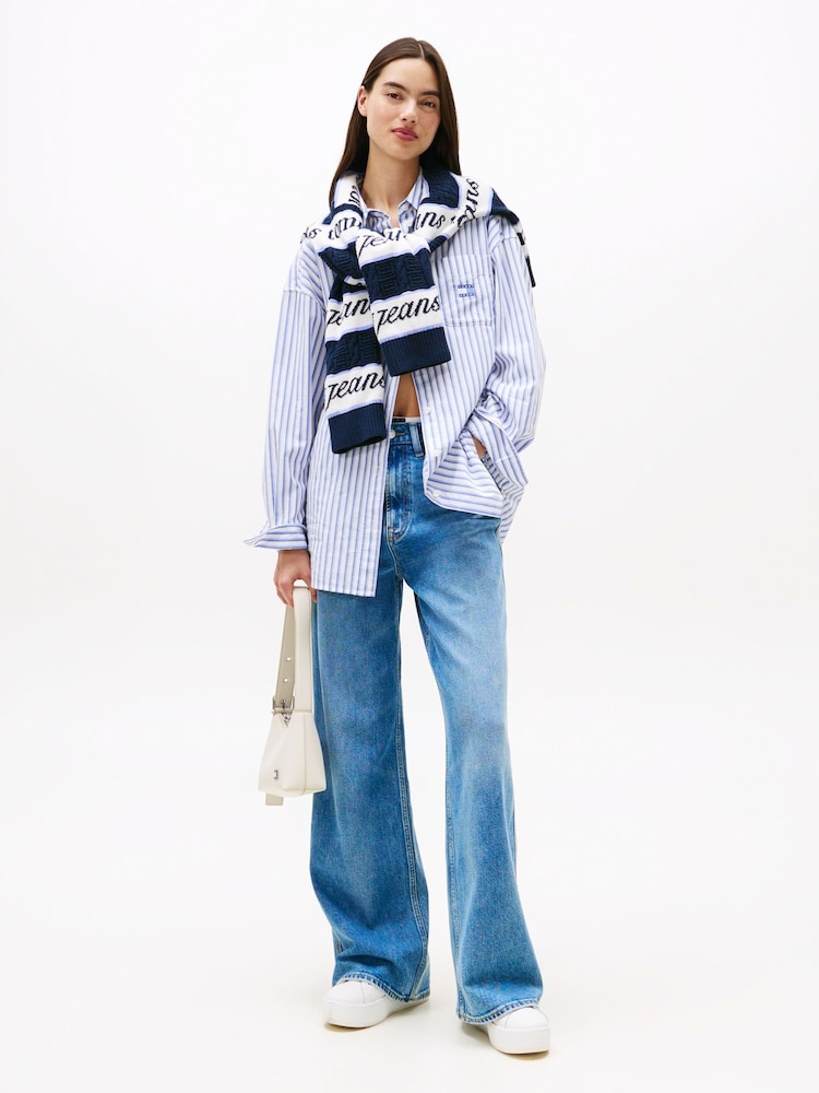 Tommy Jeans Blue Stripe Shirt - Image 2 of 5