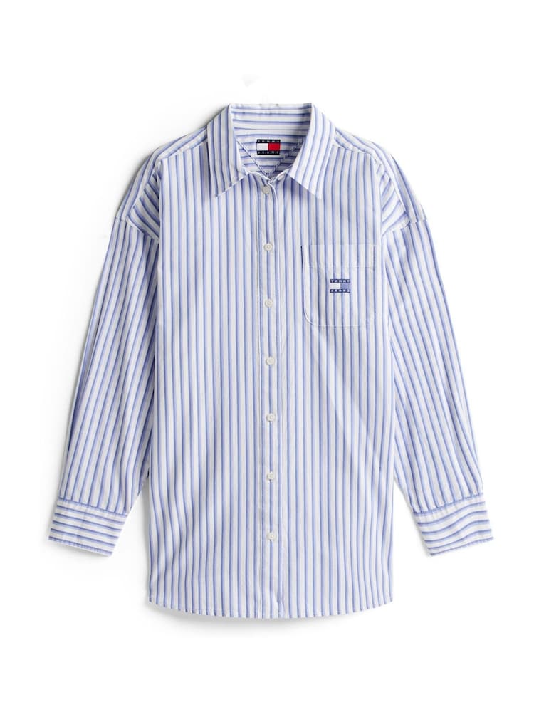 Tommy Jeans Blue Stripe Shirt - Image 5 of 5