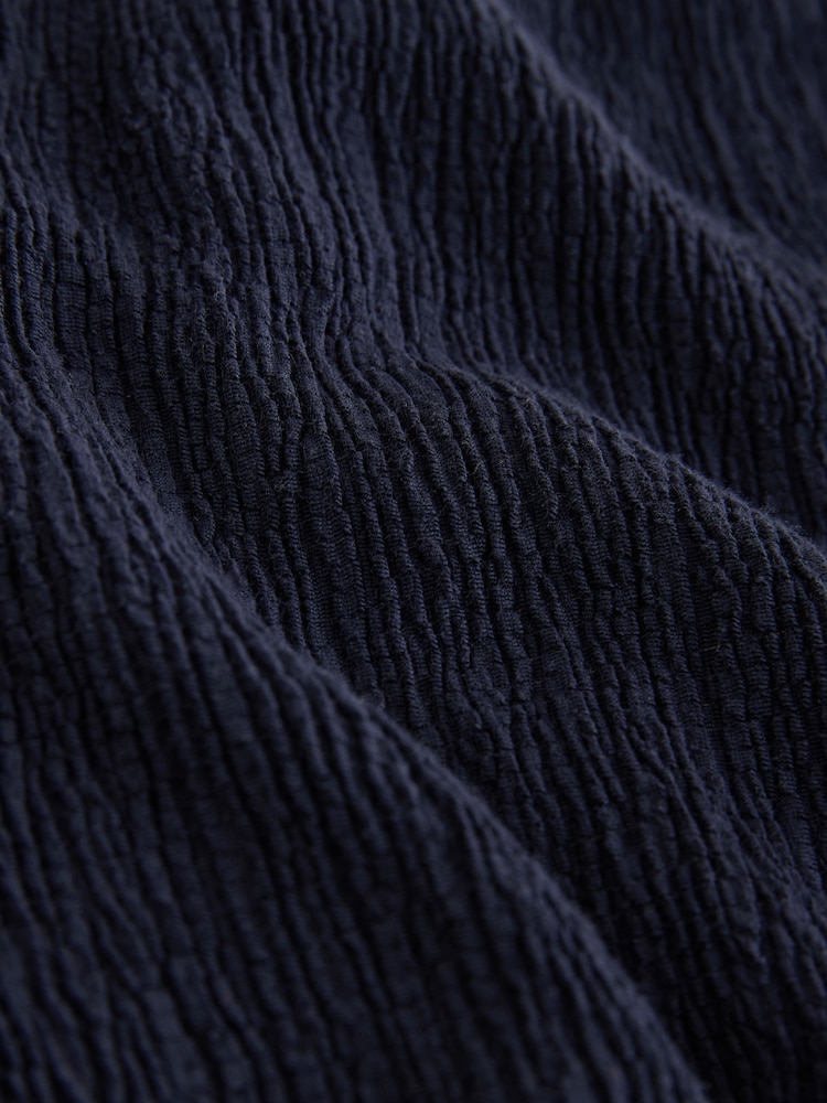 Marineblau/blau - Strukturierte Hose mit weitem Bein - Bild 7 von 7