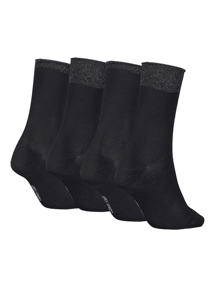 Calvin Klein Black Socks 4 Pack - Image 2 of 3 Calvin Klein Black Socks 4 Pack - Image 2 of 3