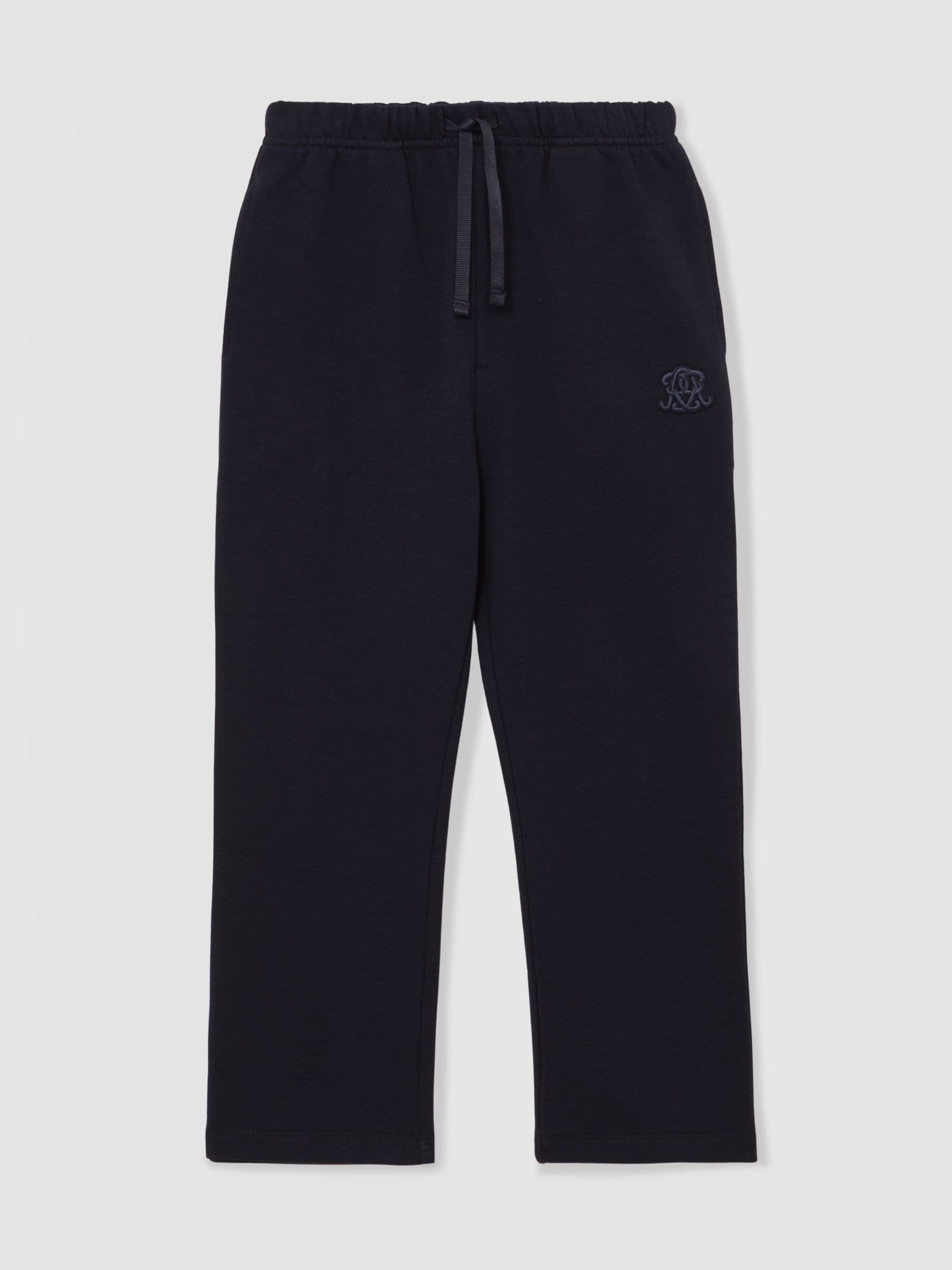 Reiss Navy Blue Joggers In Black