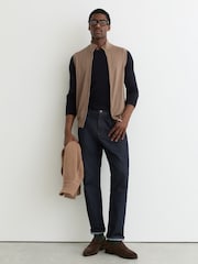 Reiss Camel Brown Leeds Gilet - Image 1 of 6