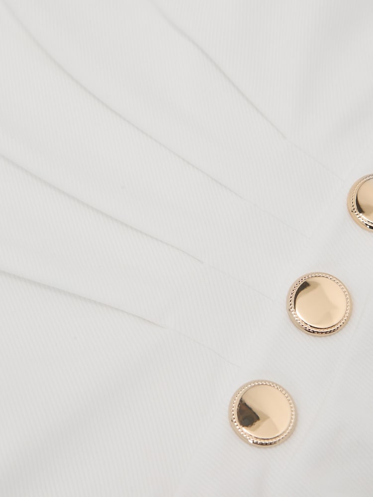 Reiss Ivory Palma One-Shoulder Button-Detail Swimsuit - Image 6 of 6