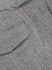 Reiss Grey Baron Wool-Blend Check Tapered Trousers - Image 6 of 6