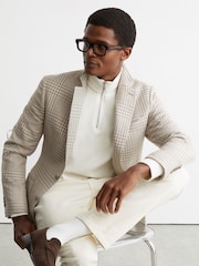 Reiss Bardo Cotton and Wool Single-Breasted Blazer Classic-Fit in Check - תמונה 5 מתוך 8