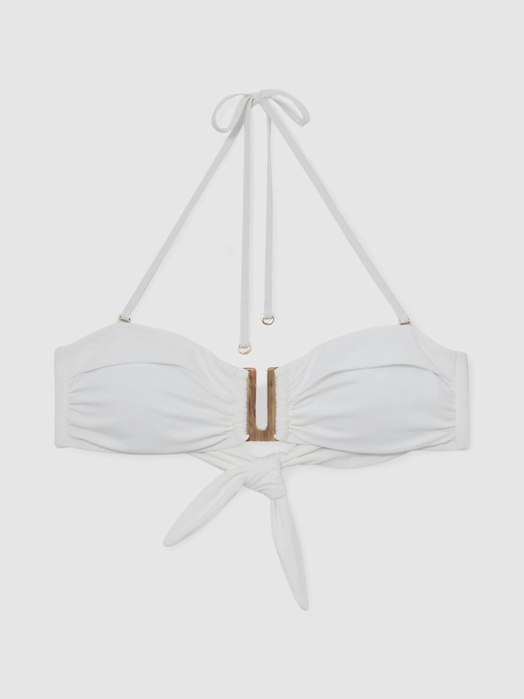 Reiss White Carina Removable-Strap Bandeau Bikini Top - Image 2 of 6 Reiss White Carina Removable-Strap Bandeau Bikini Top - Image 2 of 6