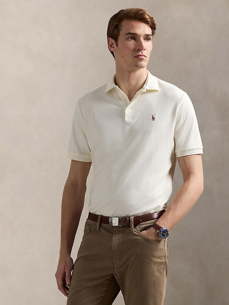 Polo Ralph Lauren Pale Cream Soft Touch Pima Polo Shirt - Image 1 of 1