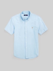 Polo Ralph Lauren Light Blue Custom Fit Short Sleeve Oxford Shirt - Image 8 of 8