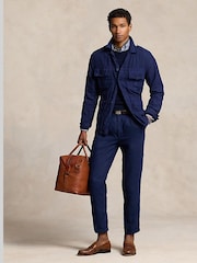 Polo Ralph Lauren Newport Navy Prepster Linen Trousers - Image 1 of 5