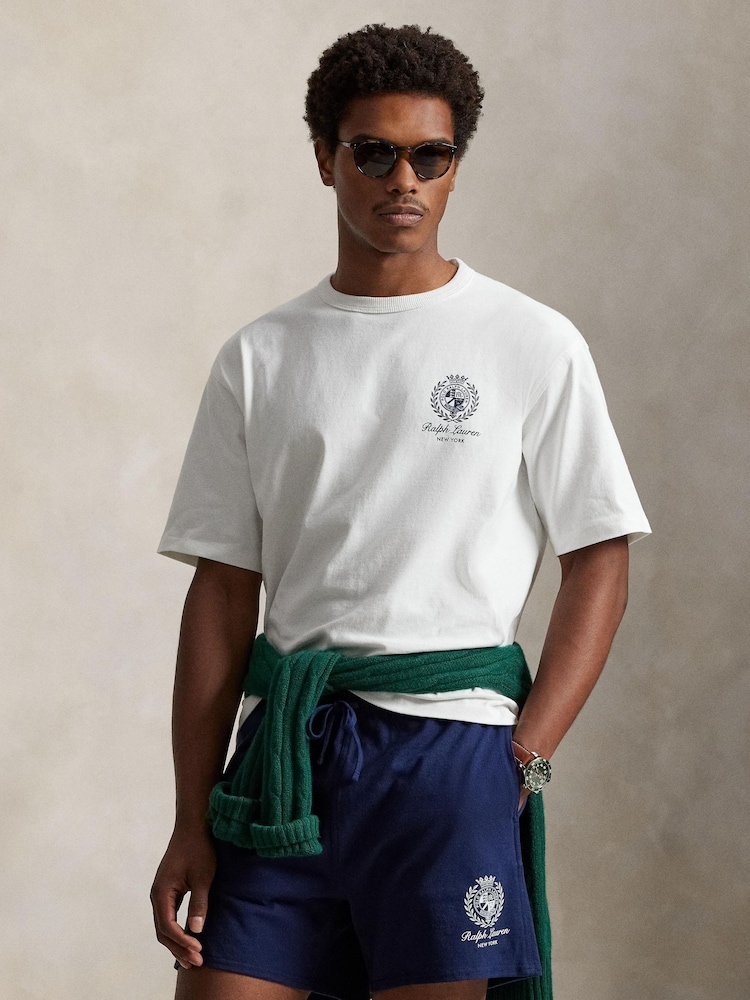 Polo Ralph Lauren White Motif Logo T-Shirt - Image 1 of 8