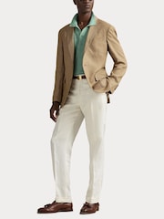 Polo Ralph Lauren Faded Mint Cotton Linen Knit Polo Shirt - Image 3 of 10