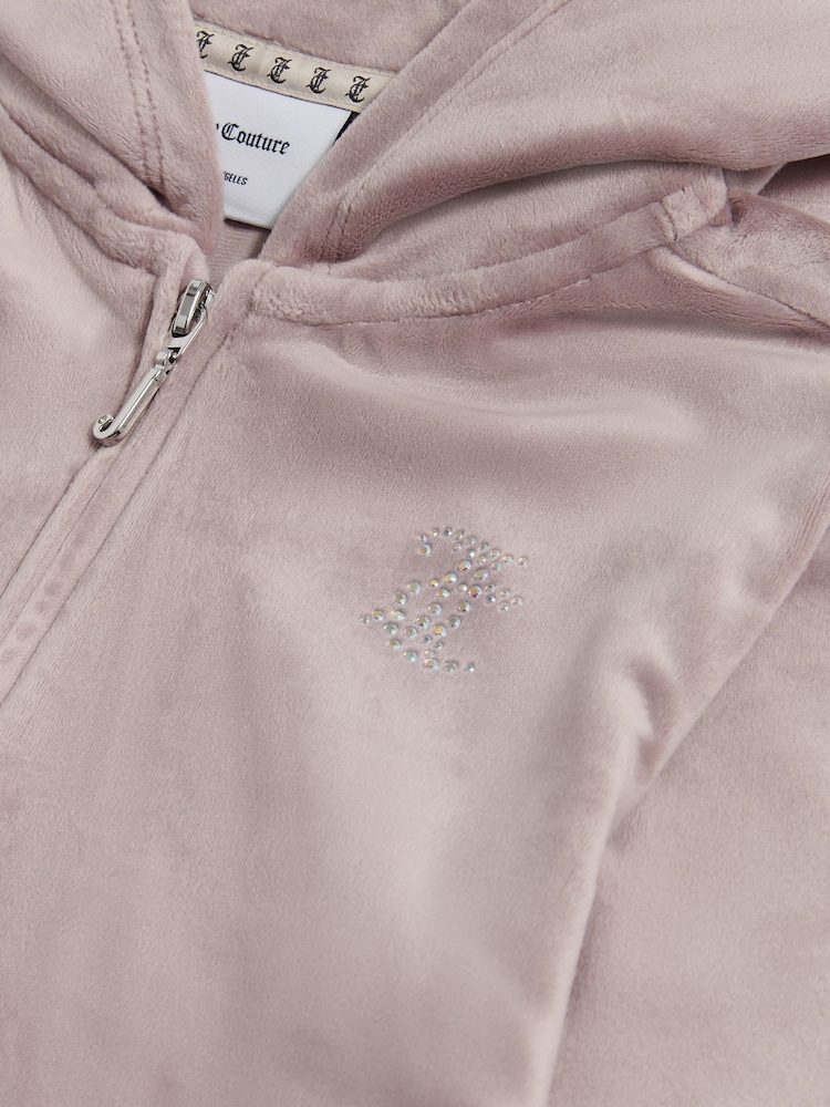 Juicy Couture Purple Diamante Zip Through Hoodie - Image 8 of 8 Juicy Couture Purple Diamante Zip Through Hoodie - Image 8 of 8