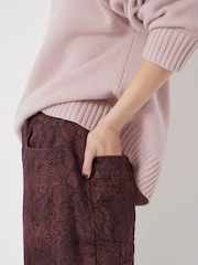 Hush Brown Cordelia Barrel Leg Snake Print Jeans - Image 2 of 4