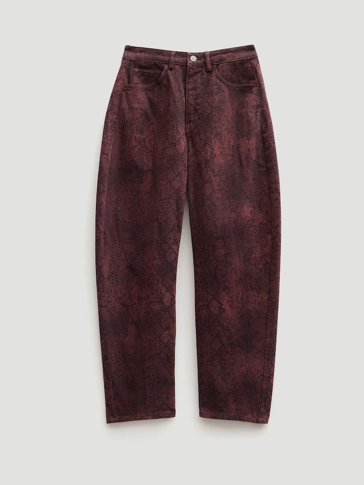 Hush Brown Cordelia Barrel Leg Snake Print Jeans - Image 4 of 4 Hush Brown Cordelia Barrel Leg Snake Print Jeans - Image 4 of 4