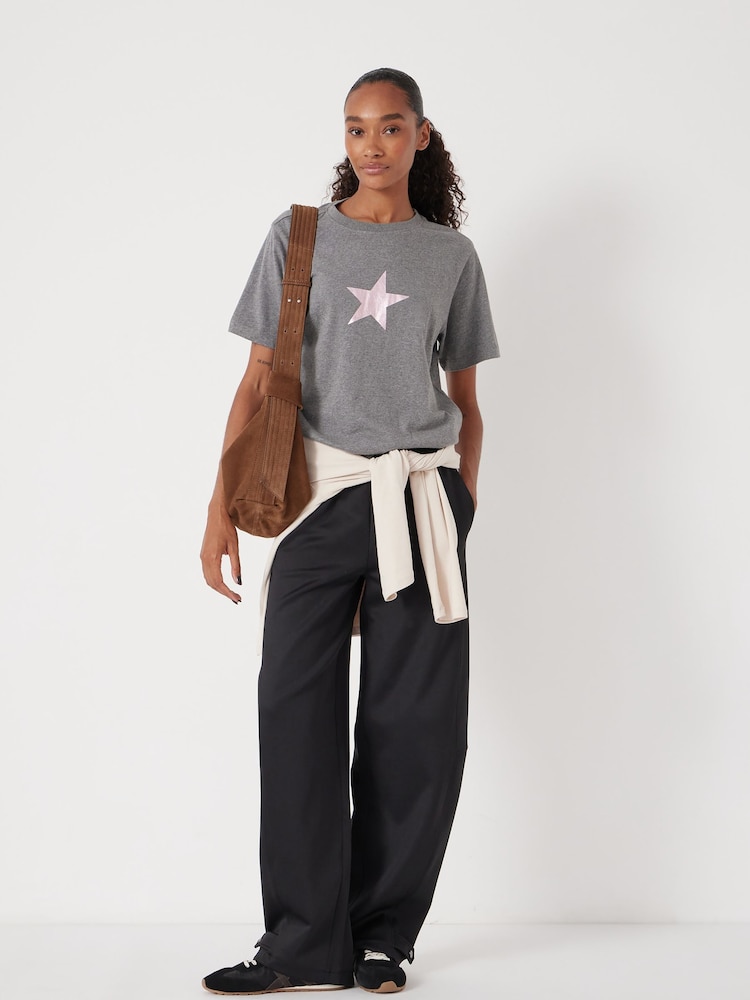 Hush Grey Metallic Star Graphic T-Shirt - Image 2 of 5