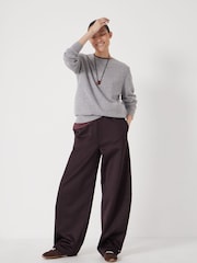 Hush Grey Ivy Fine Merino Crew Jumper - Image 2 of 5
