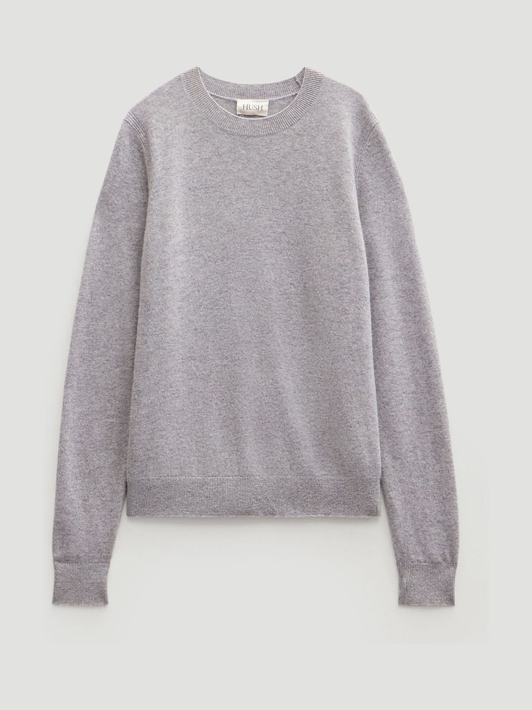 Hush Grey Ivy Fine Merino Crew Jumper - Image 5 of 5
