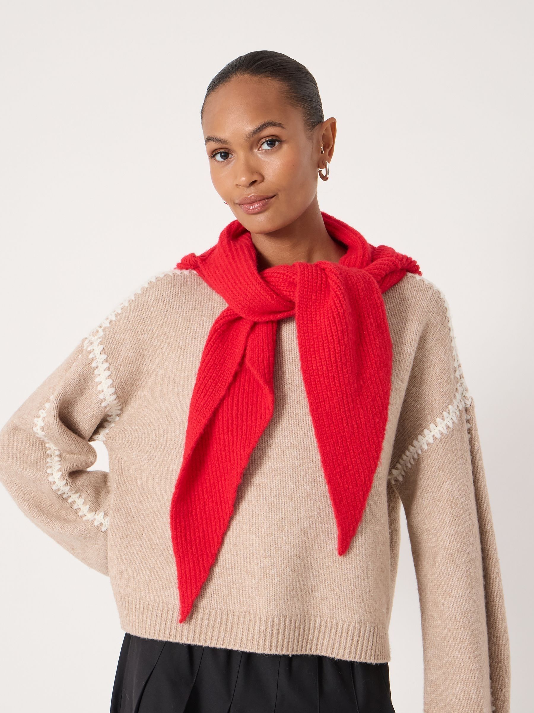 Buy Hush Red Knitted Hooded Scarf from Next Canada