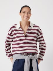 Hush Brown Striped Polo Top - Image 2 of 8