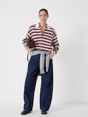 Hush Brown Striped Polo Top - Image 4 of 8