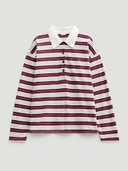 Hush Brown Striped Polo Top - Image 8 of 8