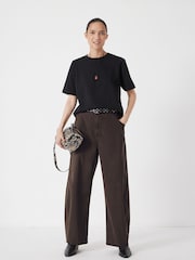 Hush Brown Bree Barrel Trousers - Image 2 of 6