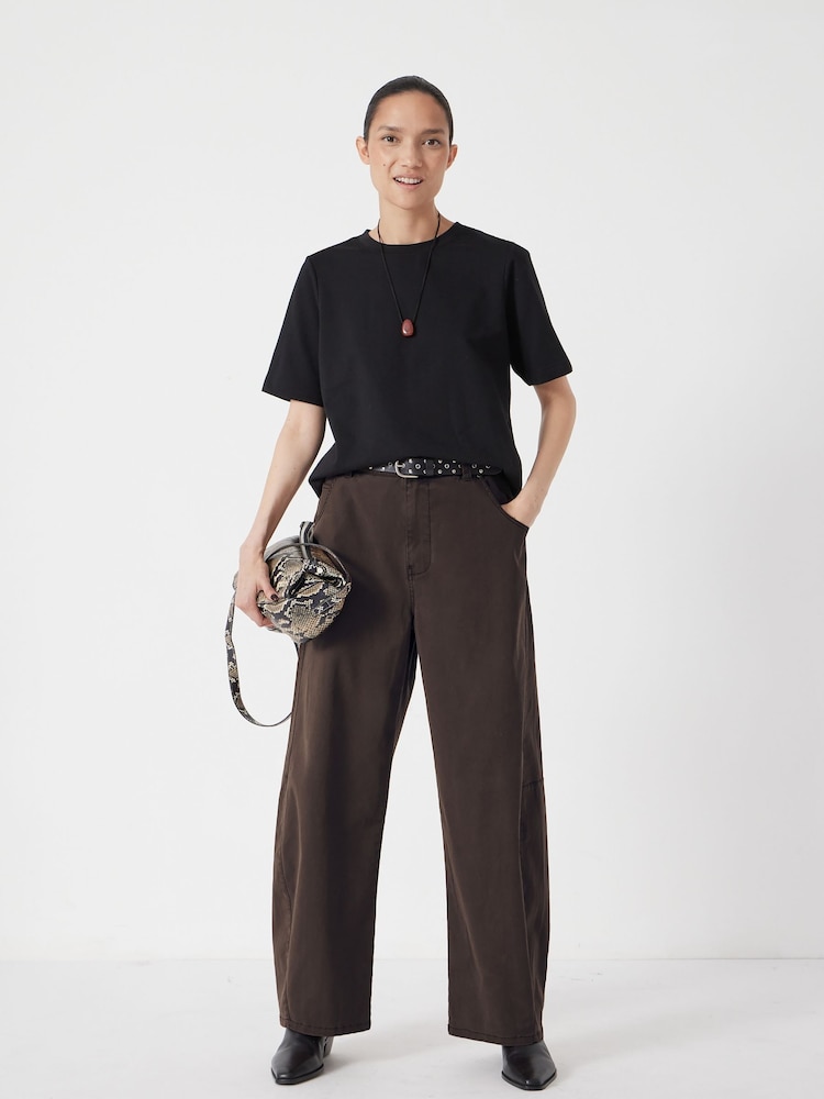 Hush Brown Bree Barrel Trousers - Image 2 of 6