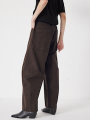 Hush Brown Bree Barrel Trousers - Image 4 of 6