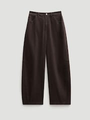 Hush Brown Bree Barrel Trousers - Image 6 of 6