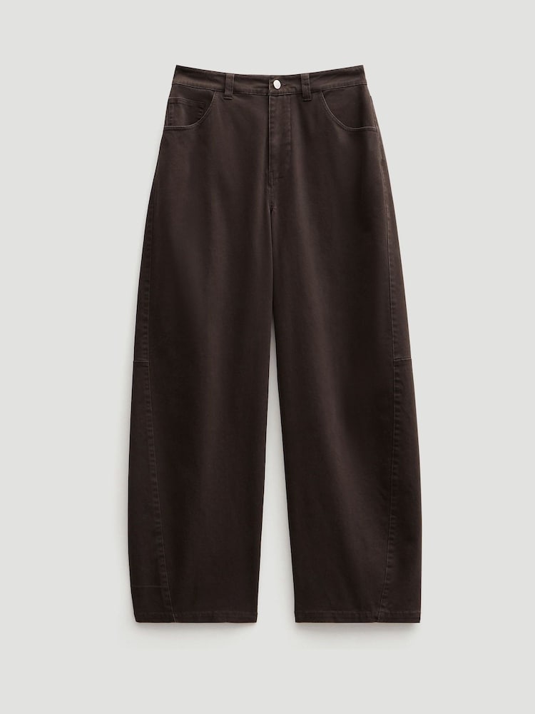 Hush Brown Bree Barrel Trousers - Image 6 of 6