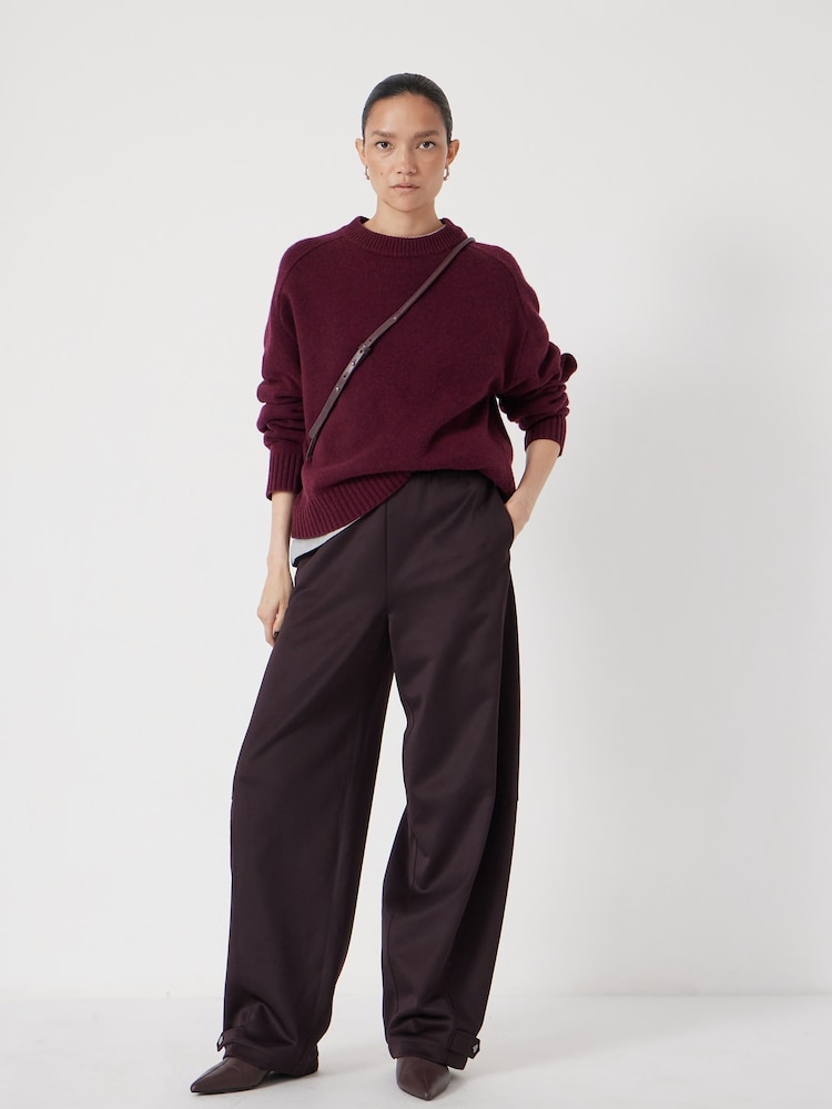 Hush Purple Nina Merino Wool Cropped Jumper - Image 2 of 6 Hush Purple Nina Merino Wool Cropped Jumper - Image 2 of 6