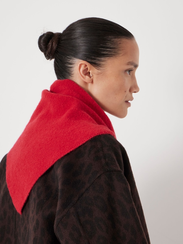 Hush Red Wool Blend Triangle Scarf - Image 2 of 4 Hush Red Wool Blend Triangle Scarf - Image 2 of 4