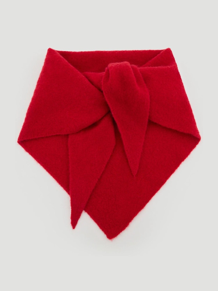 Hush Red Wool Blend Triangle Scarf - Image 4 of 4