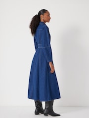 Hush Blue Denim Long Sleeve Midi Dress - Image 4 of 6