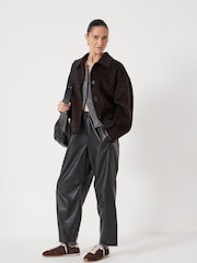 Hush Brown Pure Wool Leopard Double Faced Jacket - Image 2 of 6