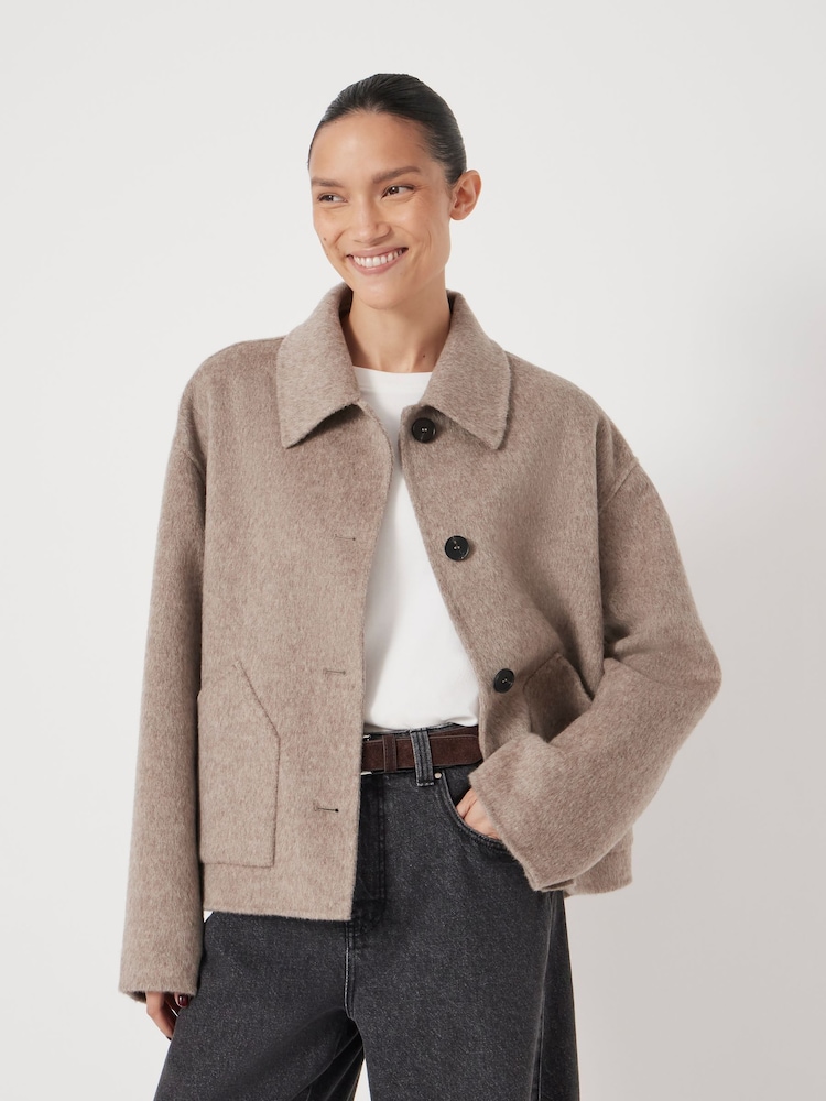 Hush Natural Pure Wool Double Faced Jacket - Image 1 of 6 Hush Natural Pure Wool Double Faced Jacket - Image 1 of 6