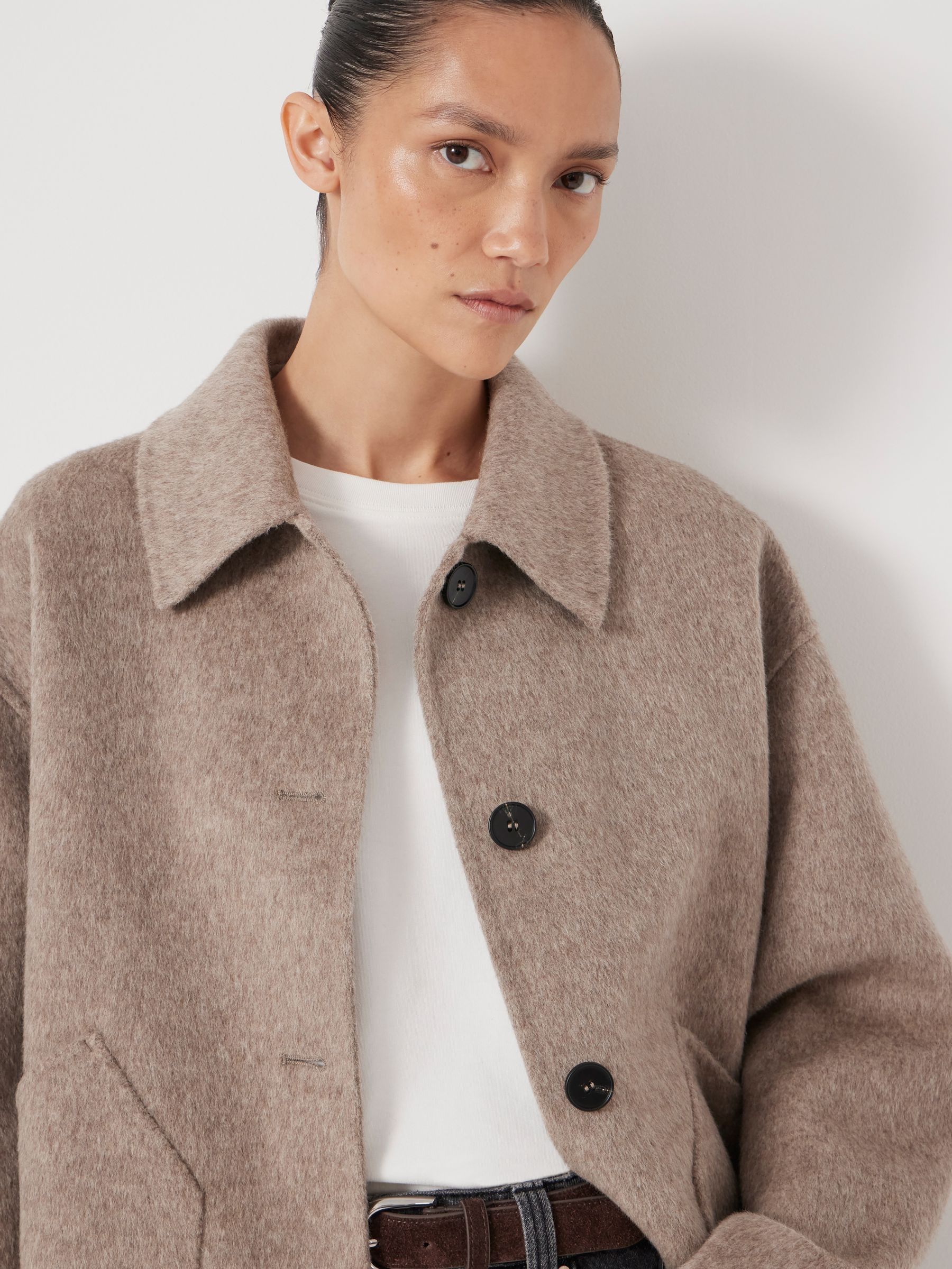 Buy Hush Natural Pure Wool Double Faced Jacket from Next USA