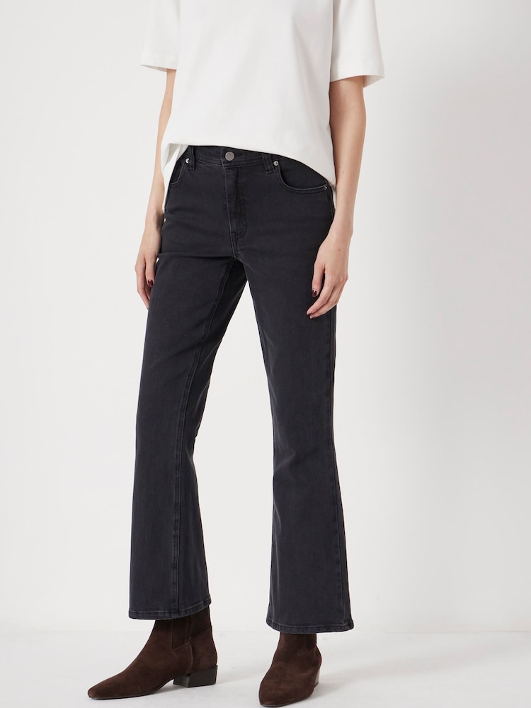 Hush Black Eliana Cropped Mid Rise Bootcut Jeans - Image 1 of 6 Hush Black Eliana Cropped Mid Rise Bootcut Jeans - Image 1 of 6