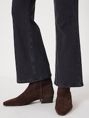 Hush Black Eliana Cropped Mid Rise Bootcut Jeans - Image 3 of 6