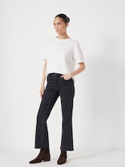 Hush Black Eliana Cropped Mid Rise Bootcut Jeans - Image 5 of 6