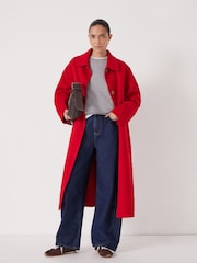 Hush Red Edie Pure Wool Double Faced Coat - Image 1 of 8