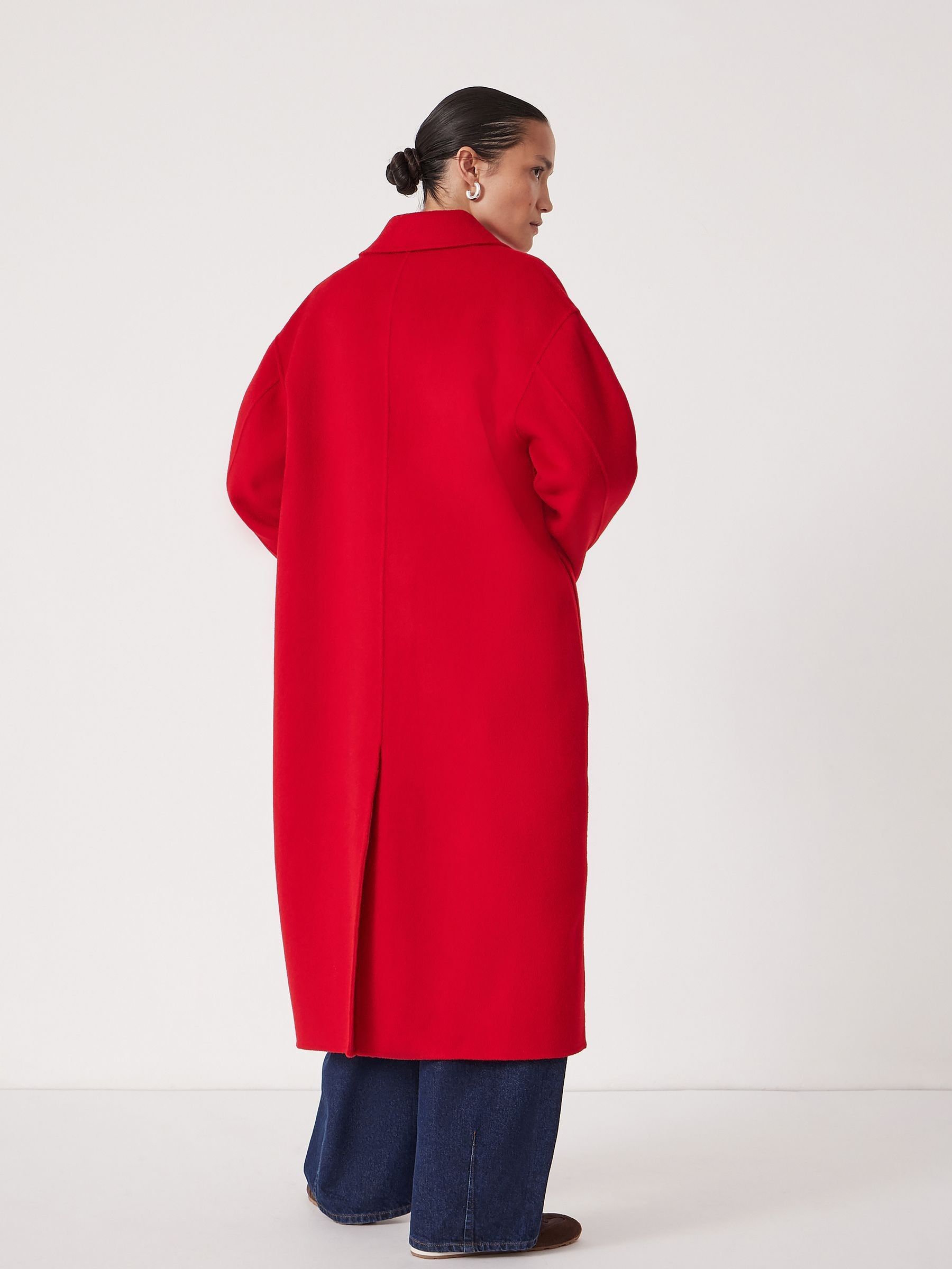 Buy Hush Red Edie Pure Wool Double Faced Coat from Next USA