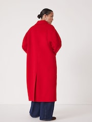 Hush Red Edie Pure Wool Double Faced Coat - Image 5 of 8